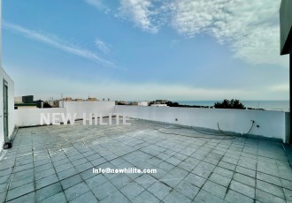Seaview two bedroom apartment with terrace for rent in Salwa
